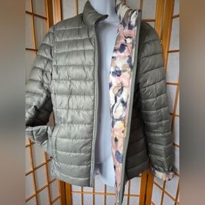 NEW WOMENS "BLUE FLAME"ZIPPER & POCKETS REVERSIBLE JACKET FROM GERMANY SIZE M/L